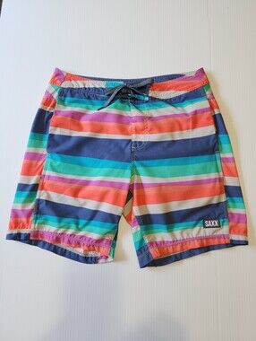 Saxx Men's Size 30 Betawave 2N1 Activewear Shorts with Ball Park Pouch